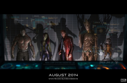 Found on http://teaser-trailer.com/guardians-of-the-galaxy-movie/ They have a listing on the cast, too.